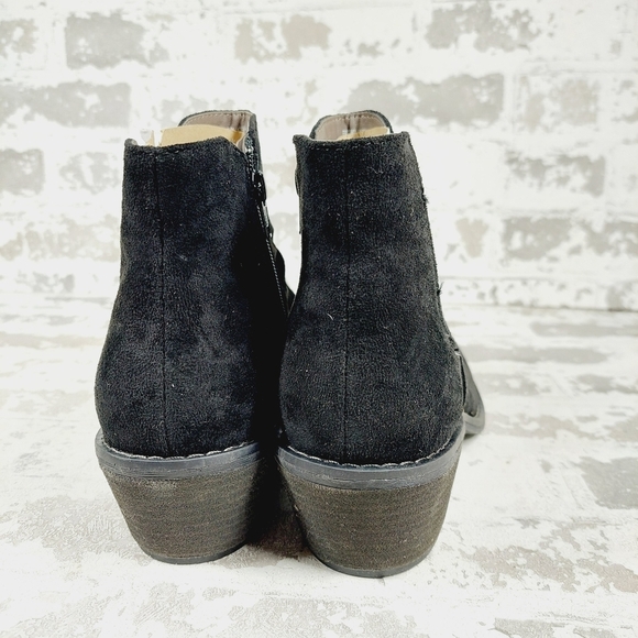 NEW Eurosoft Adeah Ruched Black Suede Leather Elastic Gore Ankle Boots O586 - Picture 8 of 13